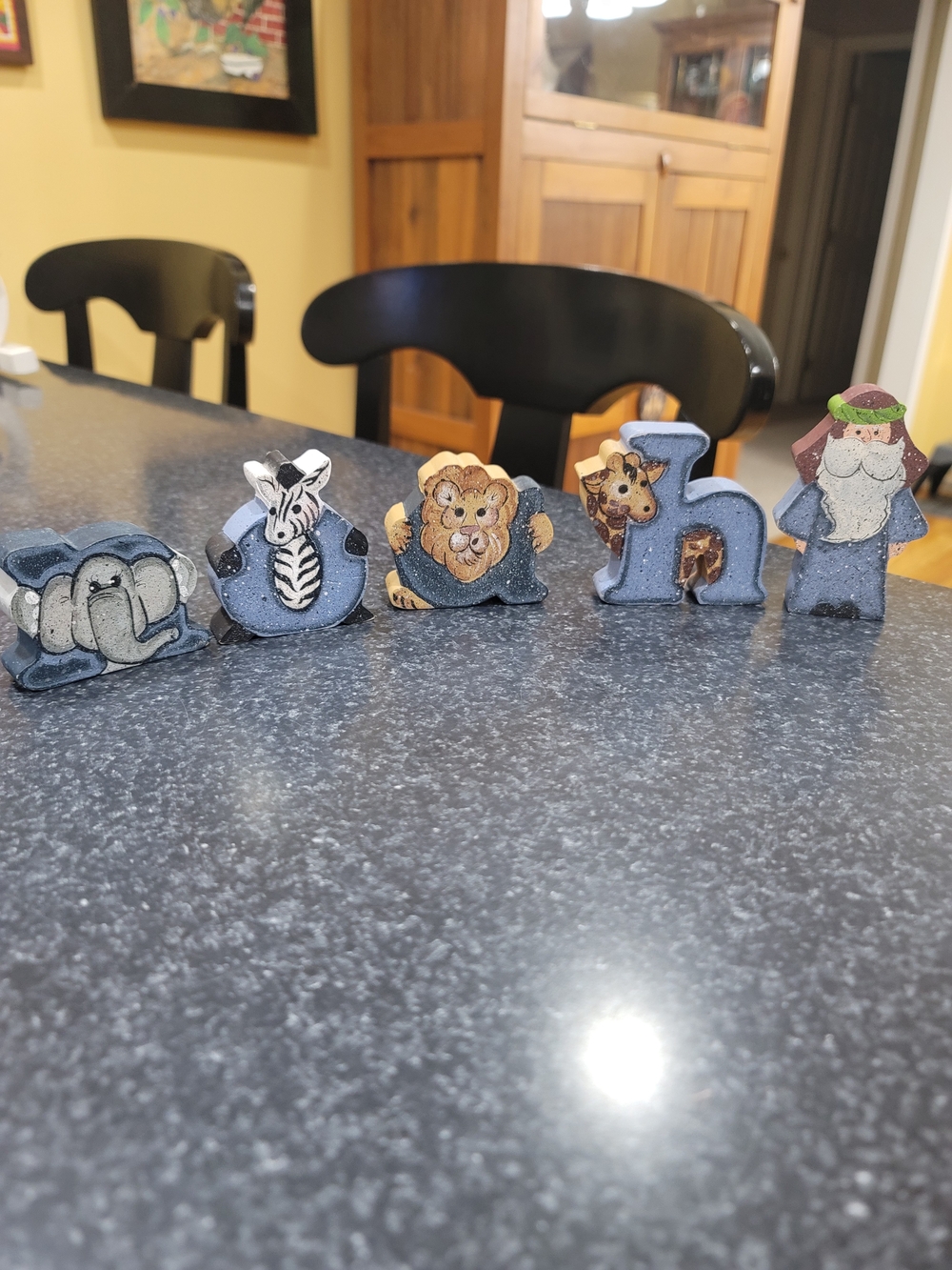 Kids Animal Letter Decor Noah's Ark Hand Painted